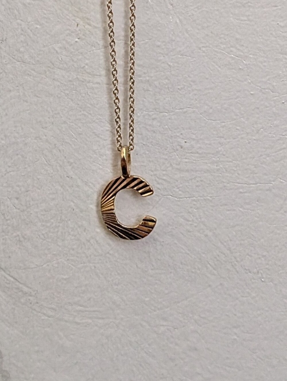 Made By Mary - Gold Filled C Initial Necklace